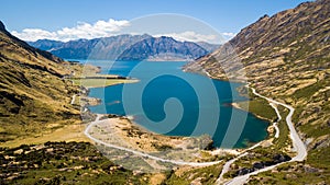 Lake Hawea in South island, New Zealand