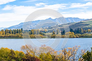 Lake Hayes located in the Wakatipu Basin in Central Otago,New Zealand.