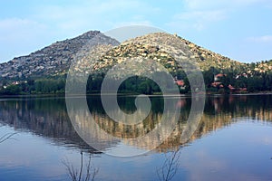 Lake and hills