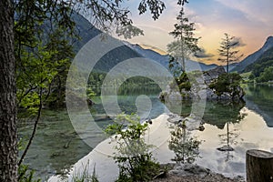 Lake Hintersee in Germany, Bavaria