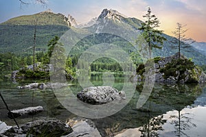 Lake Hintersee in Germany, Bavaria