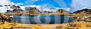 Lake at the Huaytapallana mountain range in Huancayo, Peru