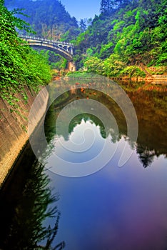 Lake in Hubei district, China