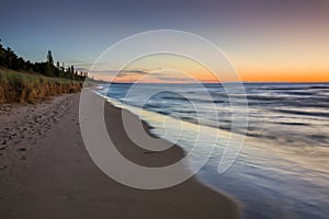 Lake Huron Beach after Sunset - Pinery Provincial Park