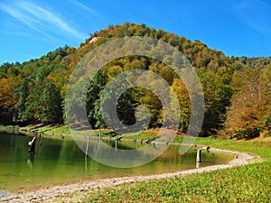 A lake in Hyrcanian forests of Iran during Autumn