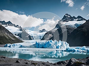 Lake and iceberg