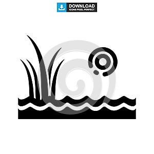 Lake icon or logo isolated sign symbol vector illustration