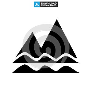 Lake icon or logo isolated sign symbol vector illustration