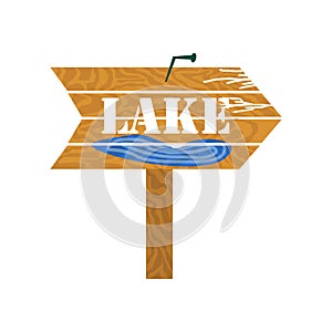 Lake icon vector sign and symbol isolated on white background, Lake logo concept