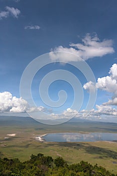 The lake is inside the crater NgoroNgoro. Tanzania, Africa photo