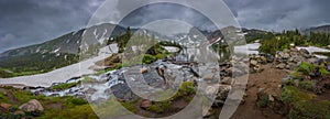 Lake Isabelle Panorama Melting Glacier Snow