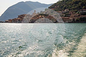 Lake Iseo, fishermen village Peschiera Maraglio on Monte Isola, Italy.