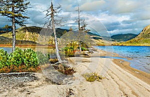 The lake of Jack London in the Magadan region