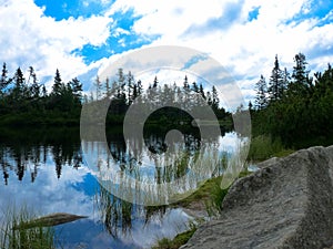 Lake Jamske pleso in Tatras mountains.