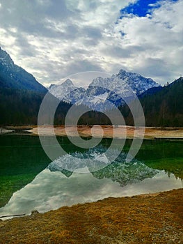 Lake Jasna and Julian Alps