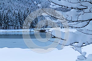 Lake Jasna near Kranjska Gora, Slovenia.