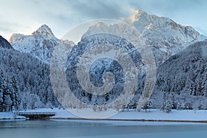 Lake Jasna near Kranjska Gora, Slovenia.