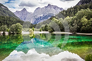 Lake Jasna near Kranjska Gora, Slovenia.