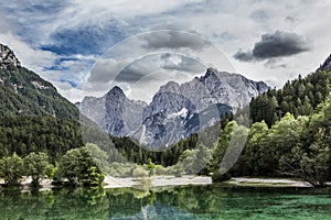 Lake Jasna near Kranjska Gora, Slovenia.