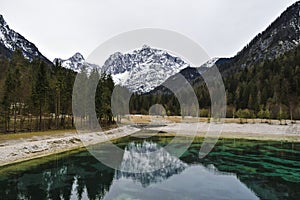 Lake Jasna near Kranjska Gora, Slovenia.