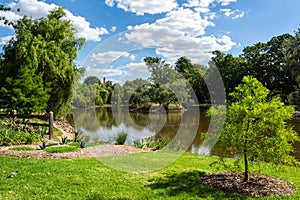 Lake Joanna in Castlemaine Botanical Gardens in Victoria, Australia