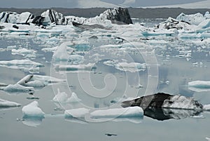 Lake of Jokulsarlon, south of Iceland