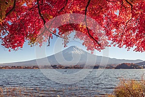 Lake Kawaguchi in Autumn, Japan