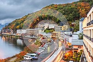 Lake Kawaguchi, Japan Resorts in Autumn