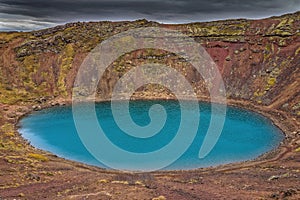 Lake Kerid Southern Iceland