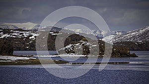 Lake Kleifarvatn at Reykjanes peninsula in Iceland