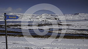 Lake Kleifarvatn at Reykjanes peninsula in Iceland