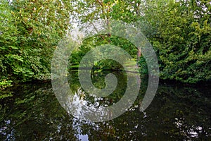 A lake in The Knoll, a small park in Hayes, Kent, UK