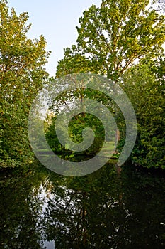 A lake in The Knoll, a small park in Hayes, Kent, UK