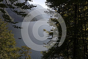 Lake Konigssee in Berchtesgaden National park, Bavaria, Germany