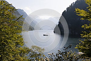 Lake Konigssee in Berchtesgaden National park, Bavaria, Germany