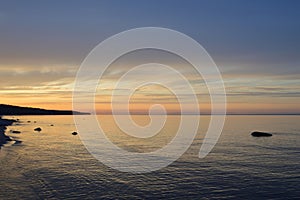 Lake Ladoga at sunset