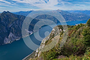 Lake - Lago di Como. View of the Lecco side of the lake.