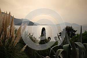 Lake lago Iseo, Italy. Peschiera Maraglio on Monte Isola photo