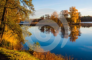 Lake landscape at fall