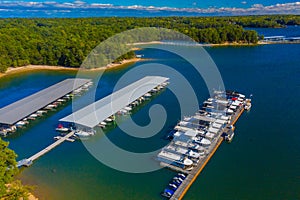 Aerial view of Marina at Lake Lanier photo