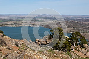 Lake Lawtonka providing water for Fort Sill and Lawton photo
