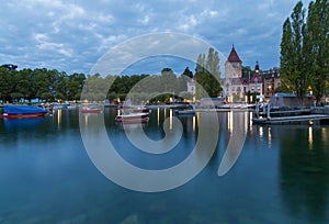 Lake Leman and Castle Ouchy at morning