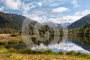 Lake at Lewis Pass, Canterbury, New Zealand