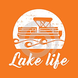 Lake Life with pontoon boat photo