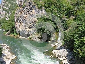 Lake Lim Serbia runs through the gorge