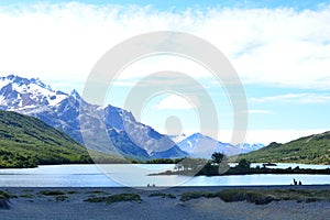 Lake in Los Glaciares National Park, El ChaltÃÂ©n, Argentina photo