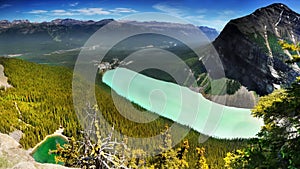 Lake Louise, Aerial View, Canadian Rockies