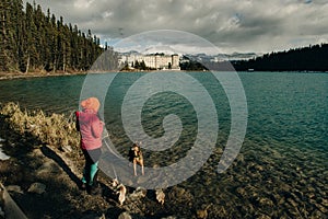 Lake Louise, Banff National Park. This glacially fed lake is one of the most magnificent and popular lakes in Canada