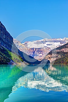 Lake Louise With Mount Victoria Glacier in Banff National Park