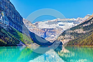 Lake Louise With Mount Victoria Glacier in Banff National Park